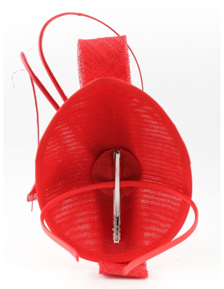 Tocado mediano plumas rojo