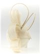 Feather hair fascinator headband blanco-roto