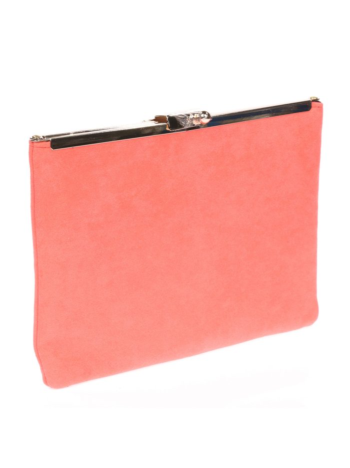 Cartera fiesta antelina coral