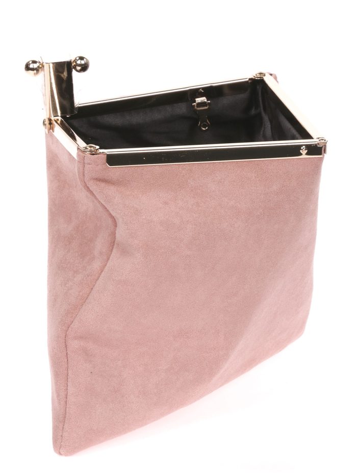 Cartera fiesta antelina rosa-palo