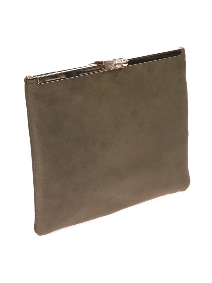 Cartera fiesta antelina kaki