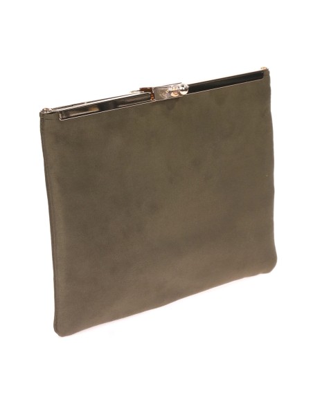 Cartera fiesta antelina kaki