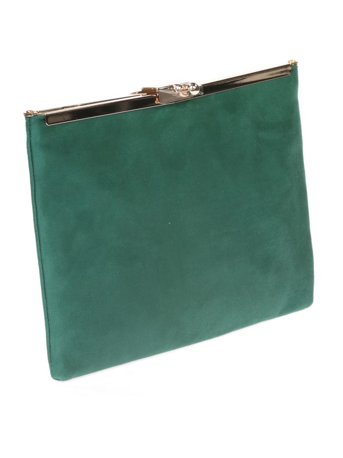 Cartera fiesta antelina verde