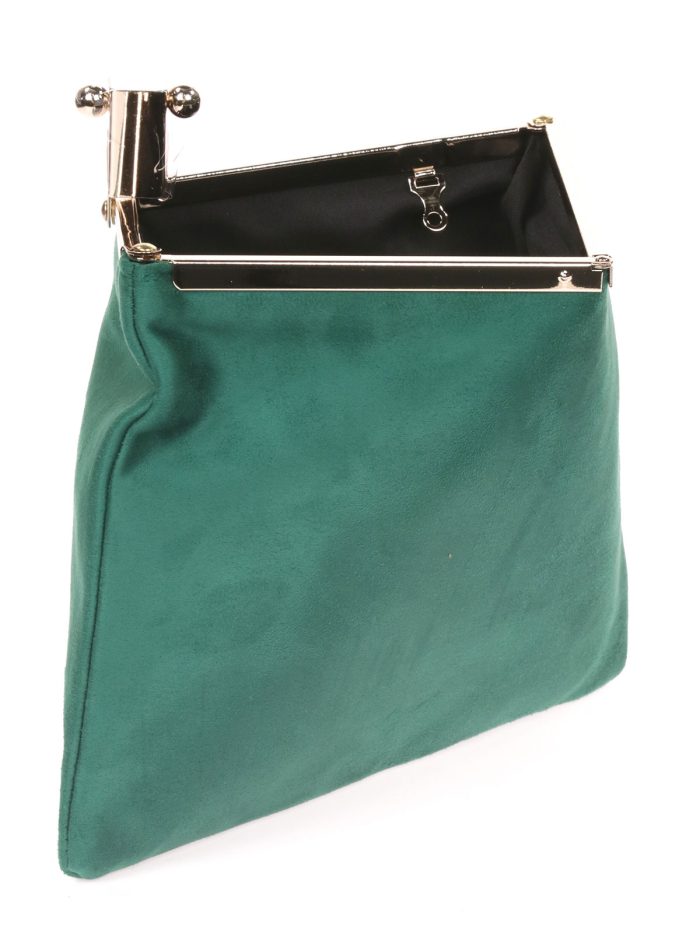 Cartera fiesta antelina verde