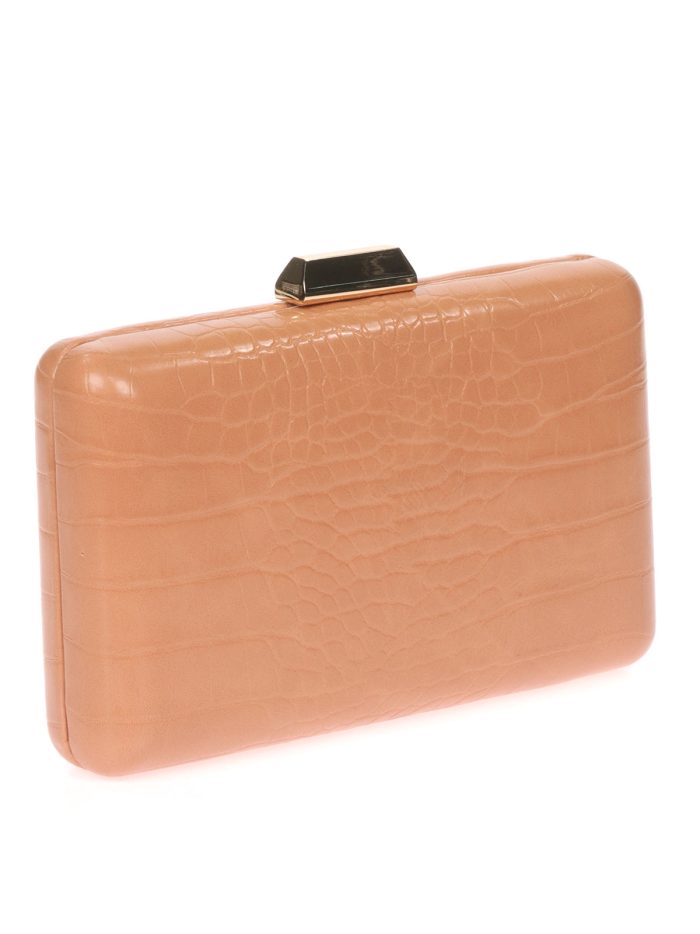 Mock croc clutch cuero