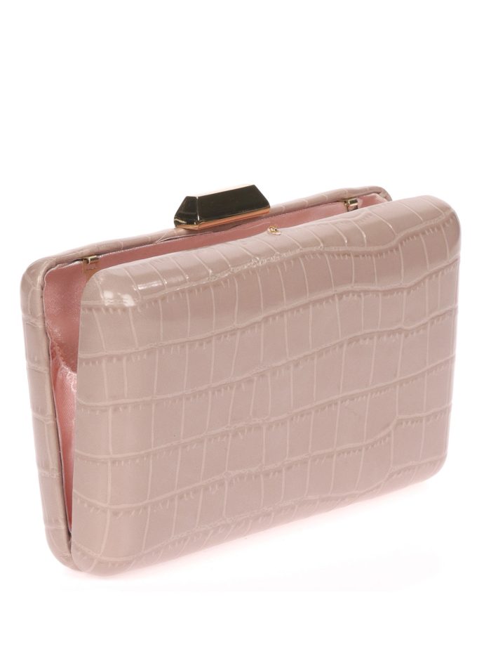 Clutch da festa stampato cocco taupe