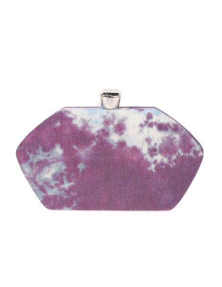 Clutch fiesta canvas multi-azul