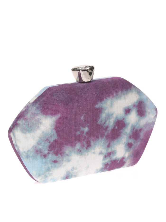 Clutch fiesta canvas multi-azul