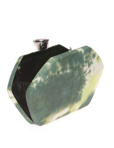 Clutch fiesta canvas multi-verde