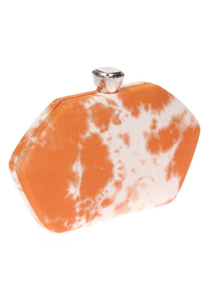 Clutch fiesta canvas multi-naranja