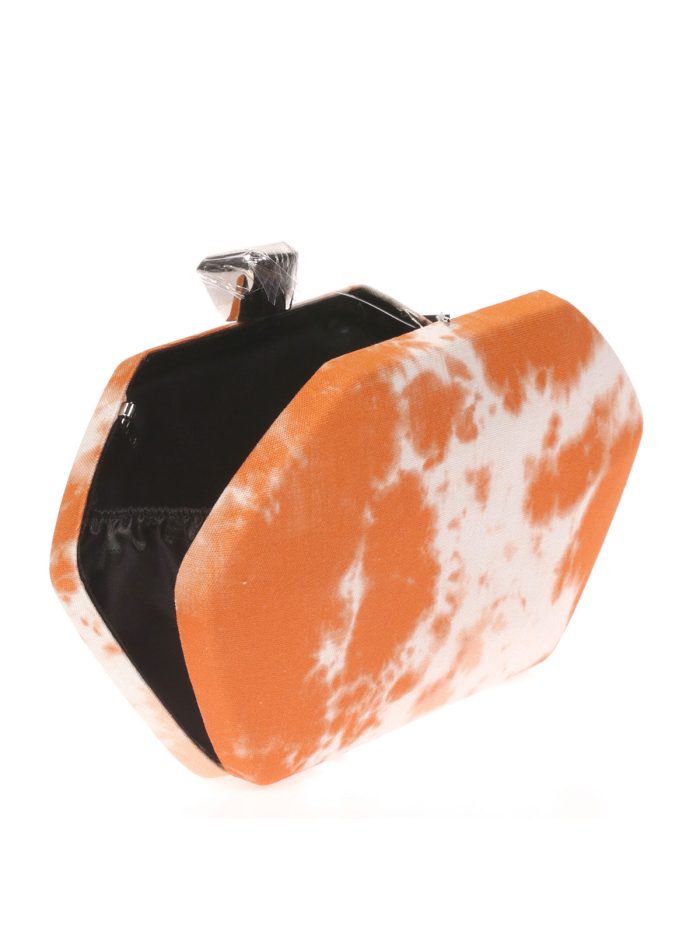 Clutch fiesta canvas multi-naranja
