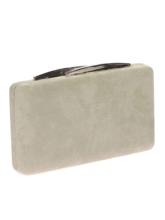Clutch festa camurça caqui-claro