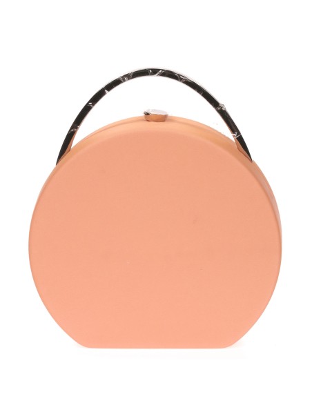 Bolso caja redonda salmon