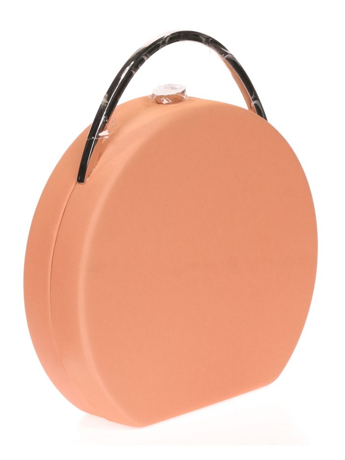 Bolso caja redonda salmon