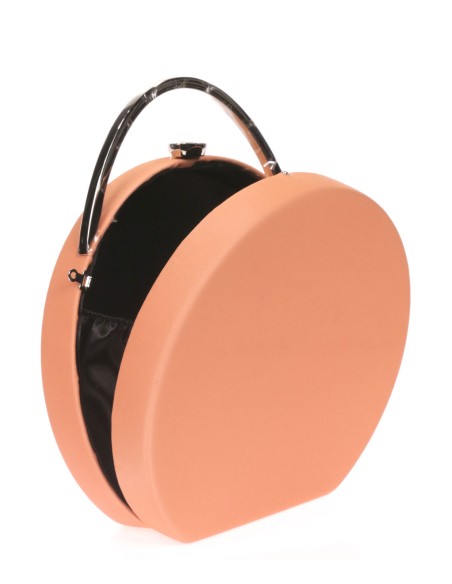 Bolso caja redonda salmon