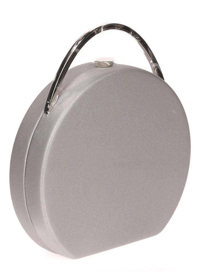 Bolso caja redonda plata