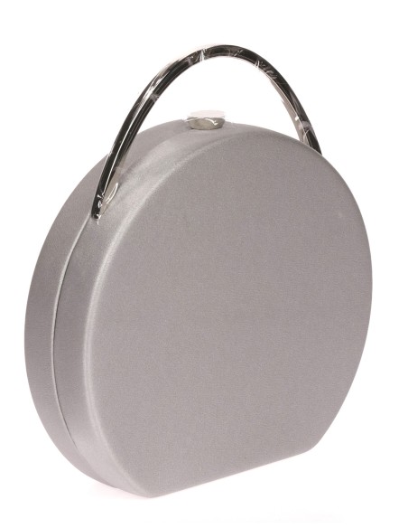 Bolso caja redonda plata