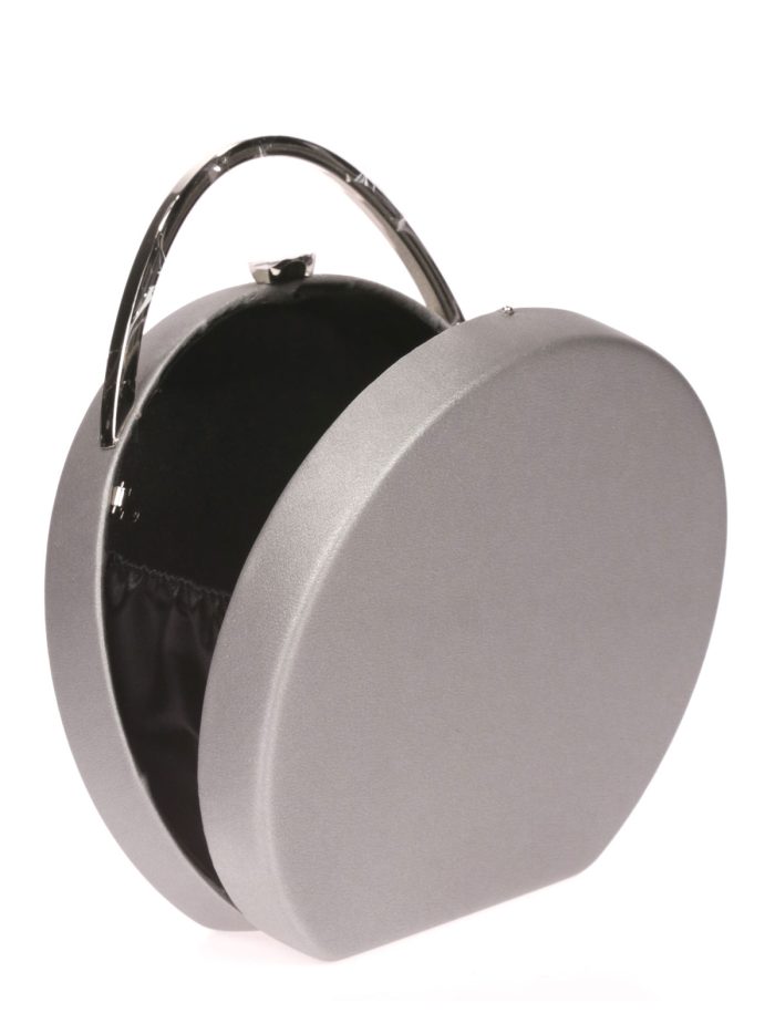 Bolso caja redonda plata