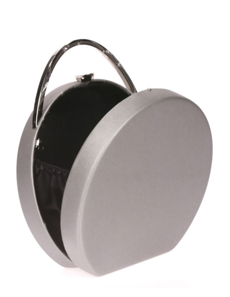 Bolso caja redonda plata