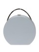Bolso caja redonda azul-claro