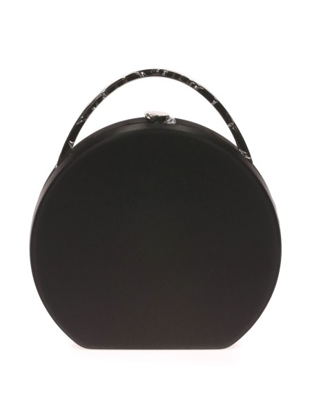 Bolso caja redonda negro