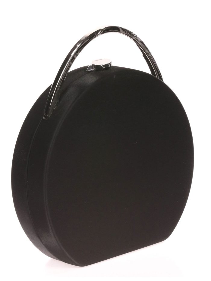 Bolso caja redonda negro