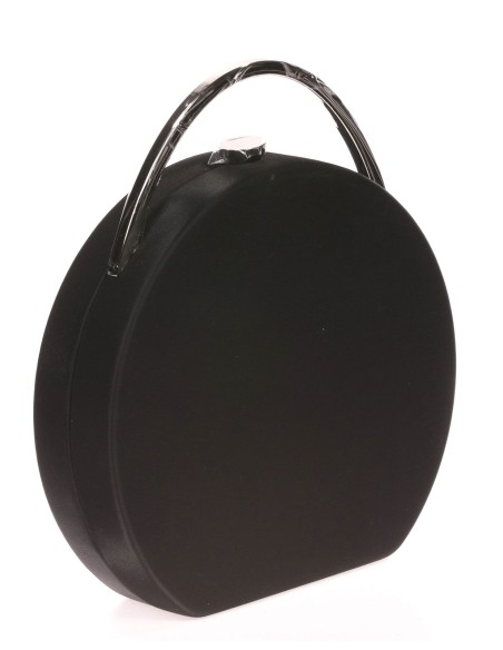 Bolso caja redonda negro