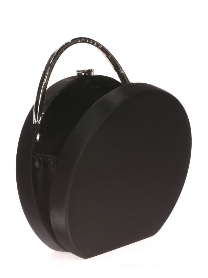 Bolso caja redonda negro