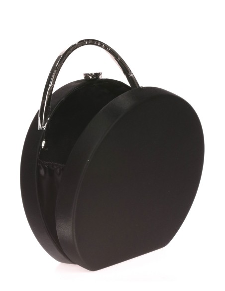 Bolso caja redonda negro