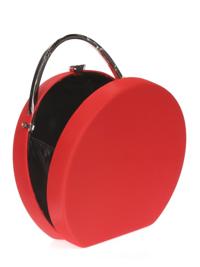 Bolso caja redonda rojo