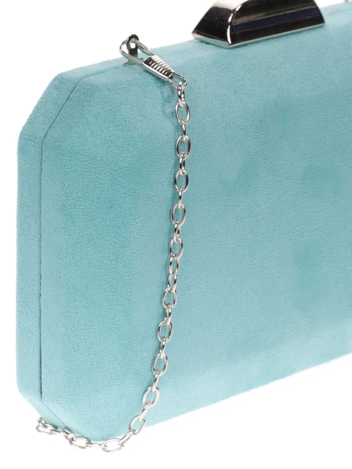 Clutch festa camurça verde-esmeralda