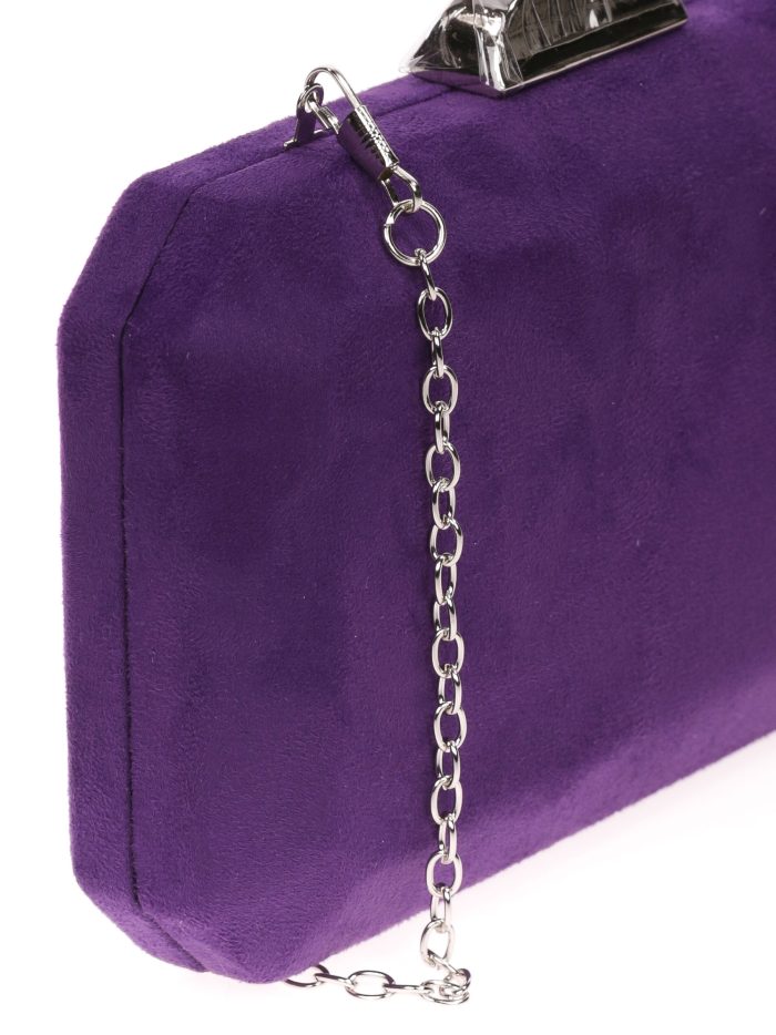 Clutch fiesta antelina morado