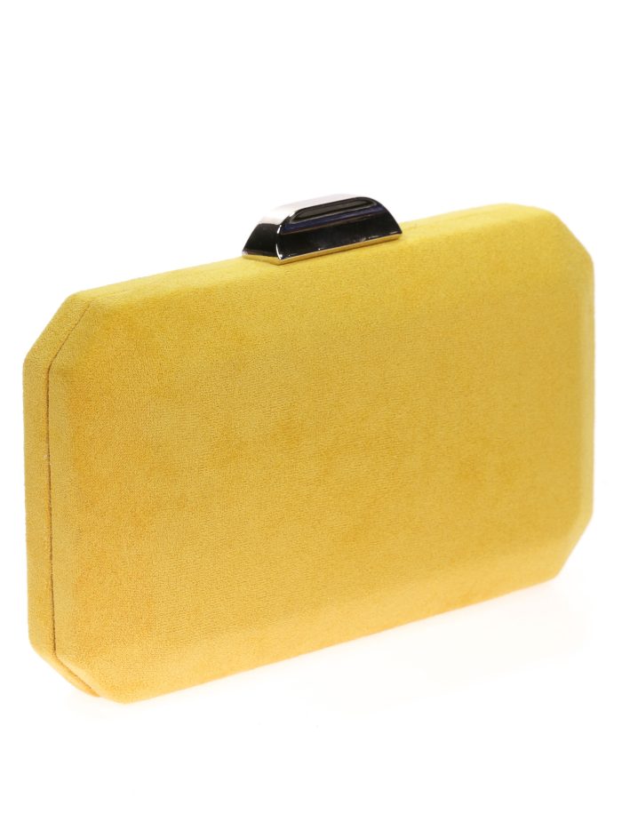 Clutch fiesta antelina mostaza