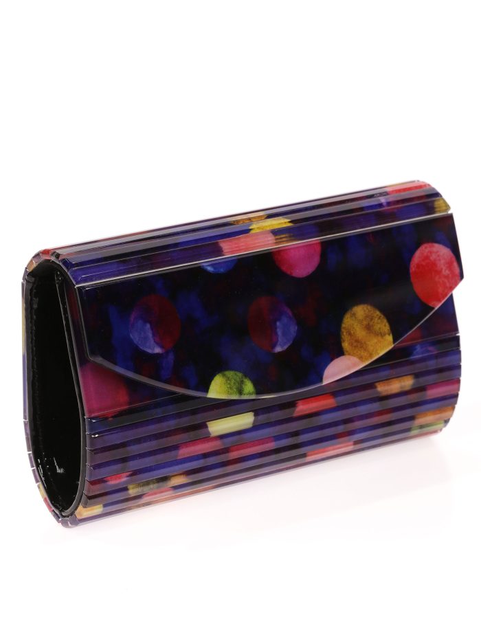 Cartera fiesta nácar multi-morado