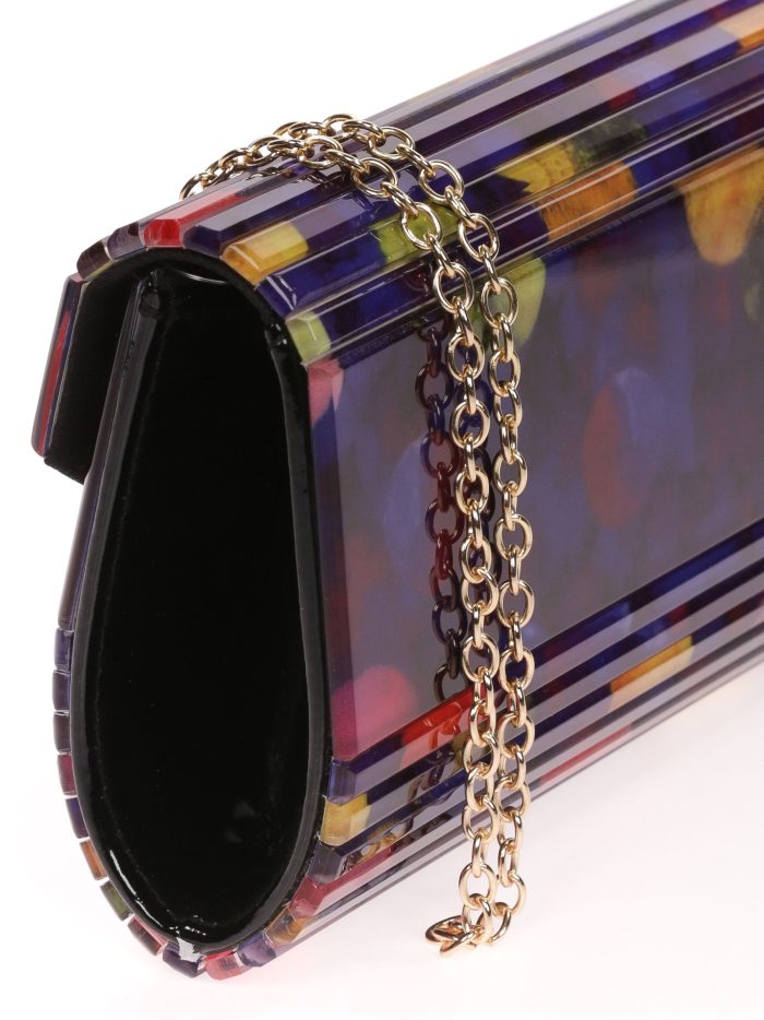 Cartera fiesta nácar multi-morado