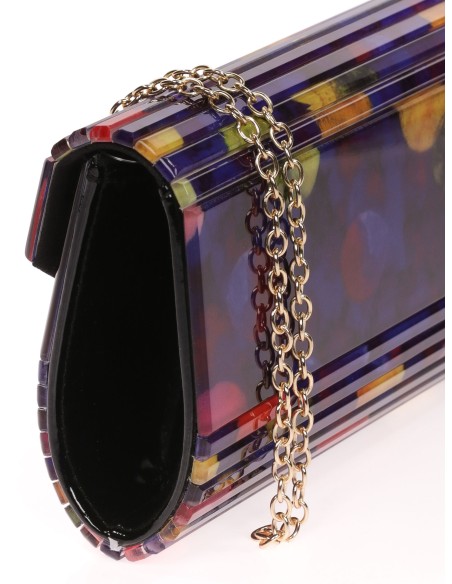 Cartera fiesta nácar multi-morado