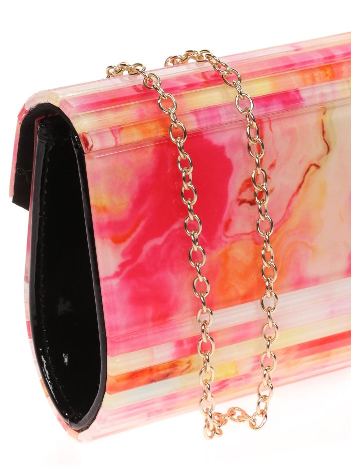 Cartera fiesta nácar multi-rosa