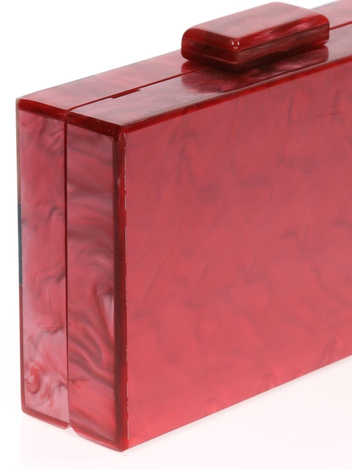 Clutch fiesta rayas nácar multi-rojo