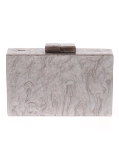 Marble effect clutch gris