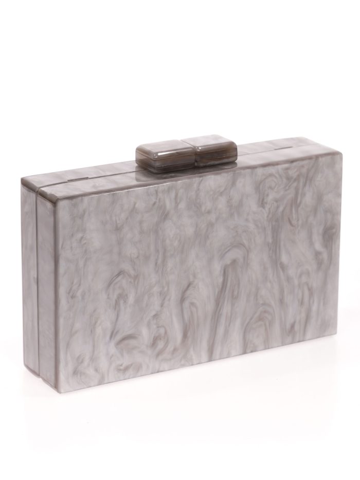 Clutch fiesta nácar gris