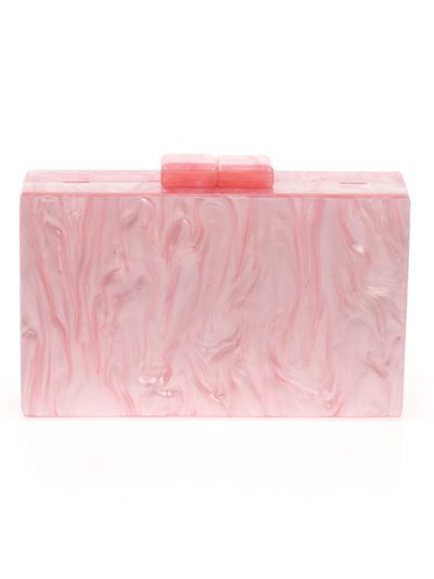 Marble effect clutch rosa-palo
