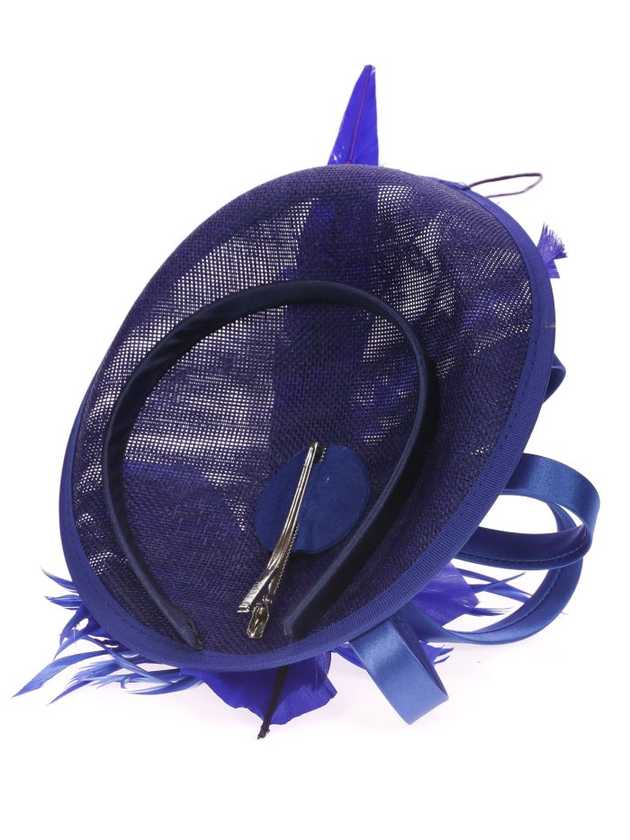 Tocado mediano plumas azulon