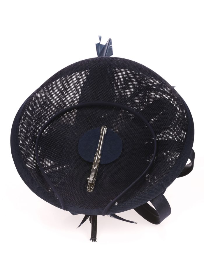 Tocado mediano plumas marino