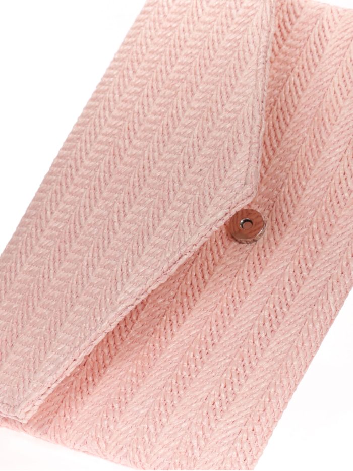 Borsa da festa effetto rafia rosa