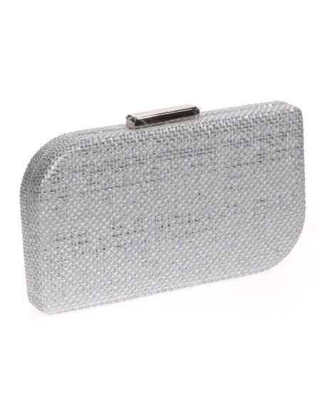 Clutch fiesta rafia azul-claro