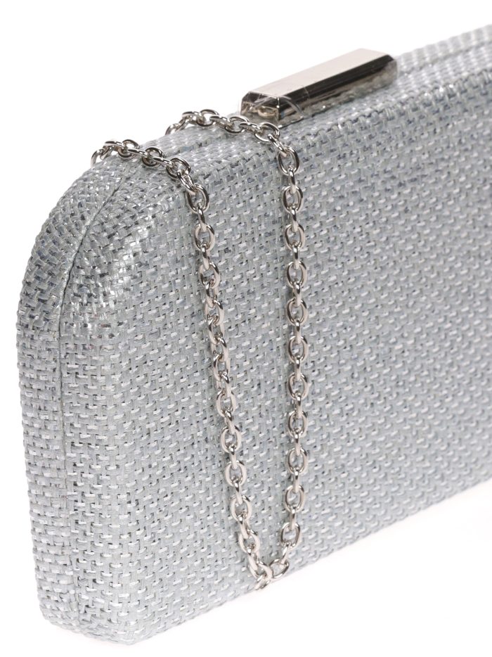 Clutch fiesta rafia azul-claro