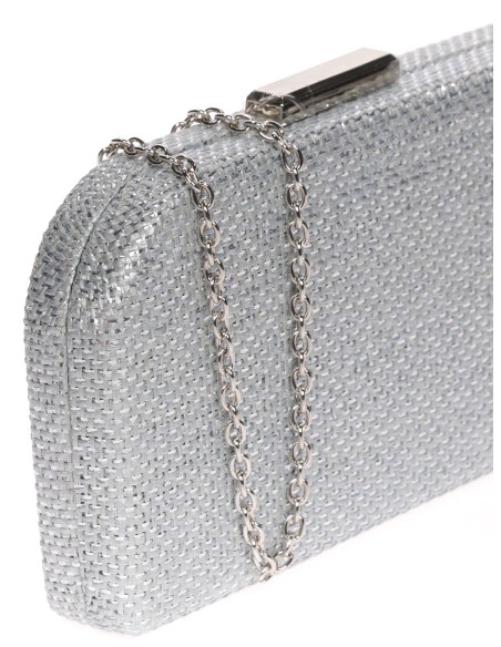 Clutch fiesta rafia azul-claro