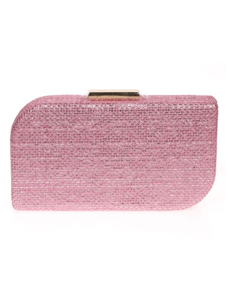 Clutch fiesta rafia fucsia
