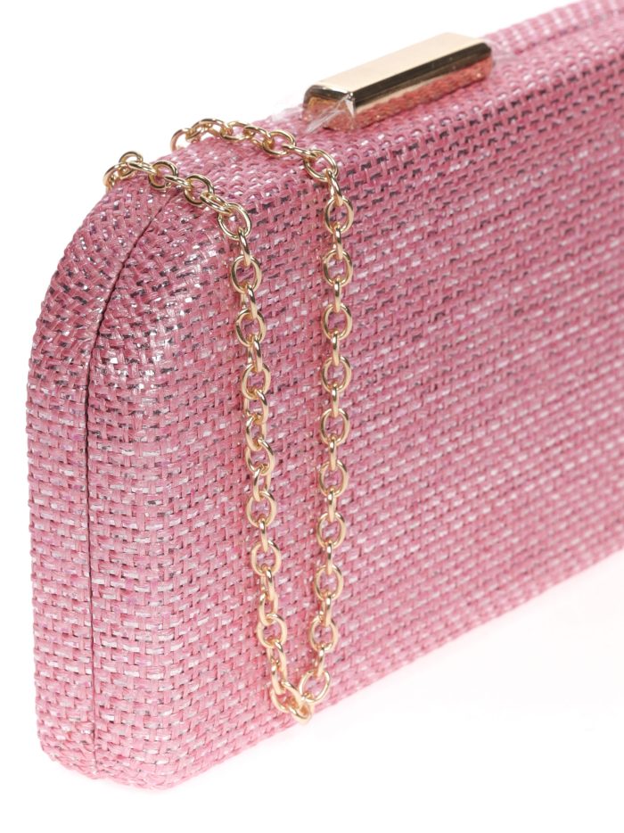 Clutch fiesta rafia fucsia