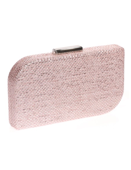 Clutch fiesta rafia rosa